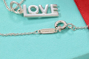 Tiffany & Co. Silver "LOVE" Pendant Chain Necklace