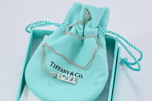Tiffany & Co. Silver "LOVE" Pendant Chain Necklace