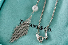 Load image into Gallery viewer, Tiffany &amp; Co. Elsa Peretti Silver Pearl Tassle Mesh 16&quot; Necklace
