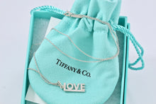Load image into Gallery viewer, Tiffany &amp; Co. Silver &quot;LOVE&quot; Pendant Chain Necklace
