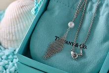 Load image into Gallery viewer, Tiffany &amp; Co. Elsa Peretti Silver Pearl Tassle Mesh 16&quot; Necklace
