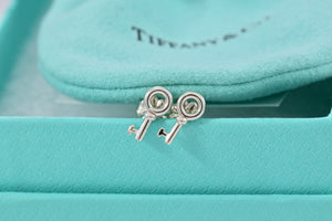 Tiffany & Co. Silver Mini Key Earrings