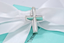 Load image into Gallery viewer, Tiffany &amp; Co. Paloma Picasso Silver Tenderness Heart XL Huge Cross 18&quot; Necklace
