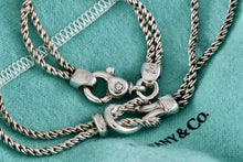 Load image into Gallery viewer, Tiffany &amp; Co. Silver Double Rope Love Knot 17&quot; Necklace

