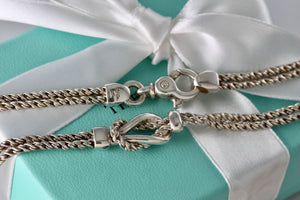 Tiffany & Co. Silver Double Rope Love Knot 17" Necklace