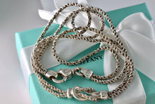 Load image into Gallery viewer, Tiffany &amp; Co. Silver Double Rope Love Knot 17&quot; Necklace
