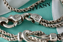 Load image into Gallery viewer, Tiffany &amp; Co. Silver Double Rope Love Knot 17&quot; Necklace
