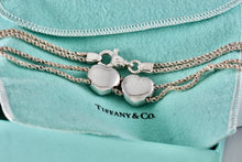 Load image into Gallery viewer, Tiffany &amp; Co. Silver Double Rope Sliding Puffy Hearts 17&quot; Necklace
