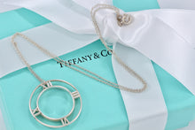 Load image into Gallery viewer, Tiffany &amp; Co. Atlas Silver Large Round Medallion Pendant Necklace
