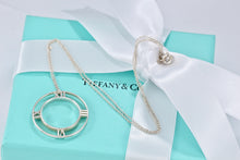Load image into Gallery viewer, Tiffany &amp; Co. Atlas Silver Large Round Medallion Pendant Necklace
