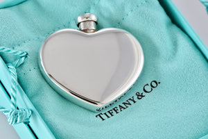 Tiffany & Co. Silver Vintage Heart Shaped Perfume Bottle