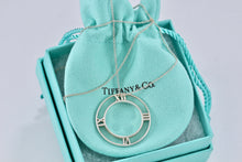Load image into Gallery viewer, Tiffany &amp; Co. Atlas Silver Large Round Medallion Pendant Necklace
