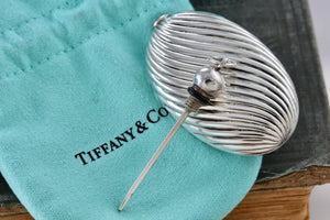 Tiffany & Co. Silver Vintage Oval Spiral Twist Perfume Bottle Pendant