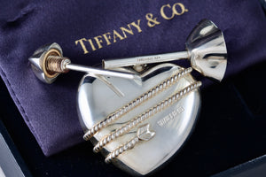 Tiffany & Co. Arrow Heart Perfume Bottle & Funnel 2 Pc. Set w/ Box