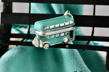 Load image into Gallery viewer, Tiffany &amp; Co. Blue Enamel Silver Double Decker Bus Charm Pendant
