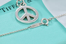 Load image into Gallery viewer, Tiffany &amp; Co. Silver Peace Sign Pendant Necklace
