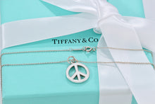Load image into Gallery viewer, Tiffany &amp; Co. Silver Peace Sign Pendant Necklace
