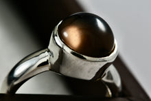 Load image into Gallery viewer, Sterling Silver Smokey Quartz Gumdrop Ring Size 7
