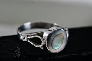 Taxco Sterling Silver Albalone Ring Size 5