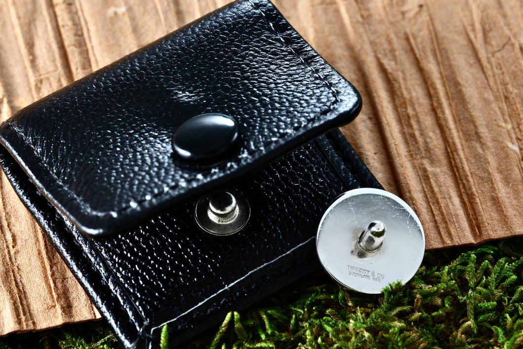 Tiffany & Co. Mens Silver Golf Ball Marker w/ Leather Pouch