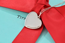 Load image into Gallery viewer, Tiffany &amp; Co. Silver Heart Beaded Edge Pendant Necklace

