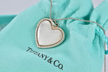 Load image into Gallery viewer, Tiffany &amp; Co. Silver Heart Beaded Edge Pendant Necklace
