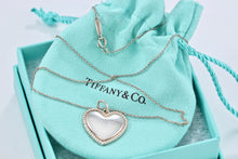 Load image into Gallery viewer, Tiffany &amp; Co. Silver Heart Beaded Edge Pendant Necklace
