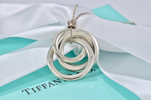 Tiffany & Co. 1837 Silver Small Triple Interlocking Circles Necklace