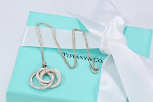 Tiffany & Co. 1837 Silver Small Triple Interlocking Circles Necklace
