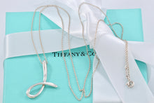 Load image into Gallery viewer, Tiffany &amp; Co. Elsa Peretti Silver Alphabet XL Letter &quot;J&quot; Pendant 18&quot; Necklace
