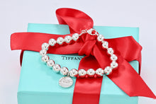 Load image into Gallery viewer, Tiffany &amp; Co. Paloma Picasso Silver Graffiti &quot;LOVE&quot; Circle Tag 8mm Bead Bracelet
