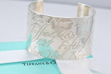 Load image into Gallery viewer, Tiffany &amp; Co. Silver Notes Wide Cuff Bracelet
