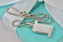 Load image into Gallery viewer, Tiffany &amp; Co. Silver Scroll Pendant Beaded Chain 18&quot; Necklace
