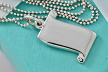 Load image into Gallery viewer, Tiffany &amp; Co. Silver Scroll Pendant Beaded Chain 18&quot; Necklace
