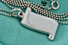 Load image into Gallery viewer, Tiffany &amp; Co. Silver Scroll Pendant Beaded Chain 18&quot; Necklace
