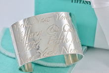 Load image into Gallery viewer, Tiffany &amp; Co. Silver Notes Wide Cuff Bracelet
