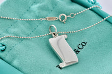 Load image into Gallery viewer, Tiffany &amp; Co. Silver Scroll Pendant Beaded Chain 18&quot; Necklace
