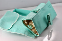 Load image into Gallery viewer, Tiffany &amp; Co. Blue Leather &quot;Safekeeping&quot; Jewelry Snap Purse
