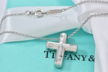 Load image into Gallery viewer, Tiffany &amp; Co. Platinum Diamond Etoile Cross Pendant Necklace
