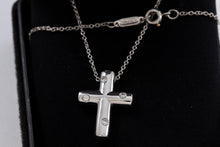 Load image into Gallery viewer, Tiffany &amp; Co. Platinum Diamond Etoile Cross Pendant Necklace
