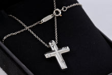 Load image into Gallery viewer, Tiffany &amp; Co. Platinum Diamond Etoile Cross Pendant Necklace
