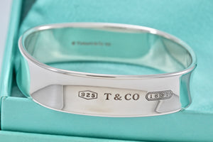 Tiffany & Co. 1837 Silver Square Bangle Bracelet