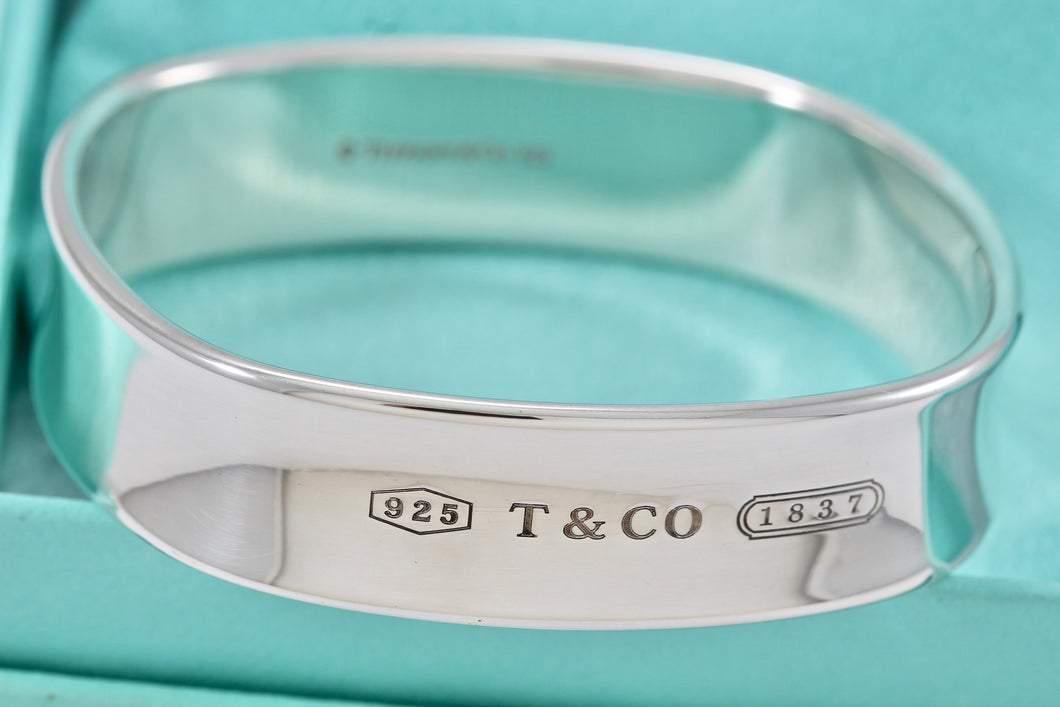 Tiffany & Co. 1837 Silver Square Bangle Bracelet