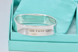 Tiffany & Co. 1837 Silver Square Bangle Bracelet