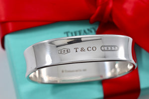 Tiffany & Co. 1837 Silver Square Bangle Bracelet