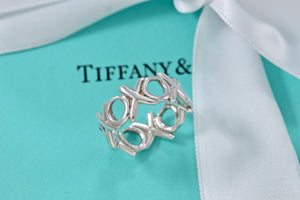 Tiffany & Co. Paloma Picasso Silver xoxo Wide Band Ring