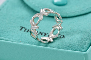 Tiffany & Co. Paloma Picasso Silver xoxo Wide Band Ring