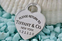 Load image into Gallery viewer, Return To Tiffany &amp; Co. Silver Heart I.D. Charm Pendant 26mm
