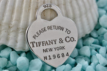 Load image into Gallery viewer, Return To Tiffany &amp; Co. Silver Heart I.D. Charm Pendant 26mm
