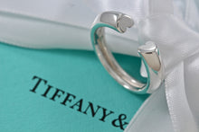 Load image into Gallery viewer, Tiffany &amp; Co. Paloma Picasso Silver Tenderness Hearts Open Band Ring
